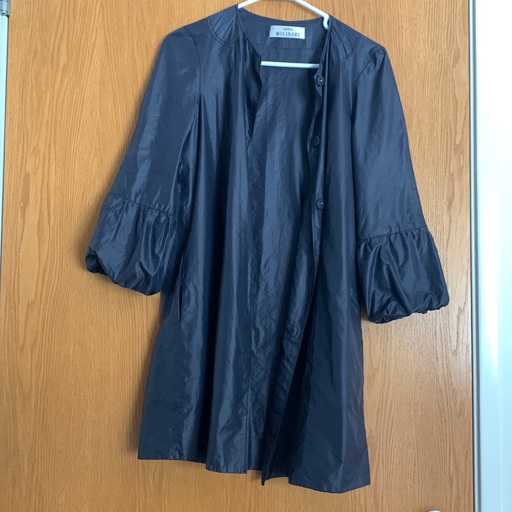 Anna Molinari duster/overcoat/raincoat, 60s style, navy blue, small or medium